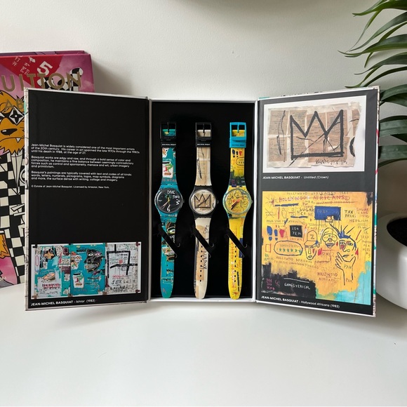 SWATCH x JEAN-MICHEL BASQUIAT TRIPTYCH Set of 3 Watch Limited Edition Moon - Picture 1 of 7